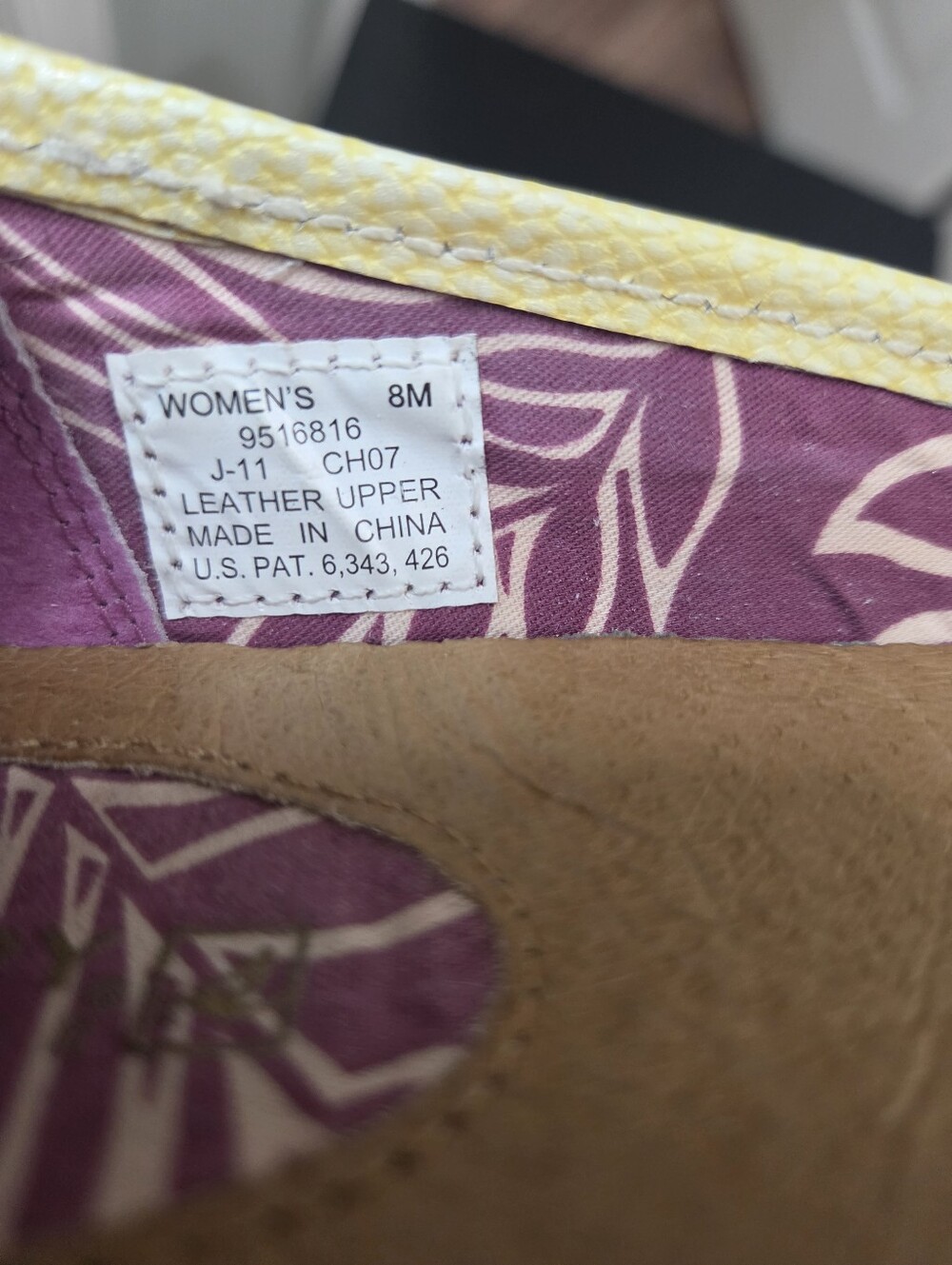 Sperry Top-Sider Suede & Leather Ballet Flats Pink Yellow Bow Womens Size 8M - Picture 3 of 8